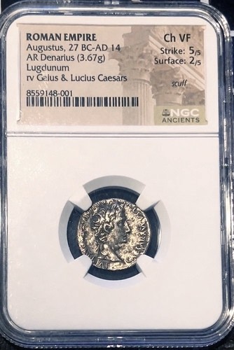 Augustus denarius gaius - gaius, lucius